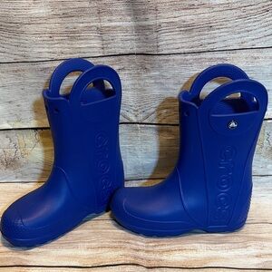 CROCS Kids Blue Rain Boots